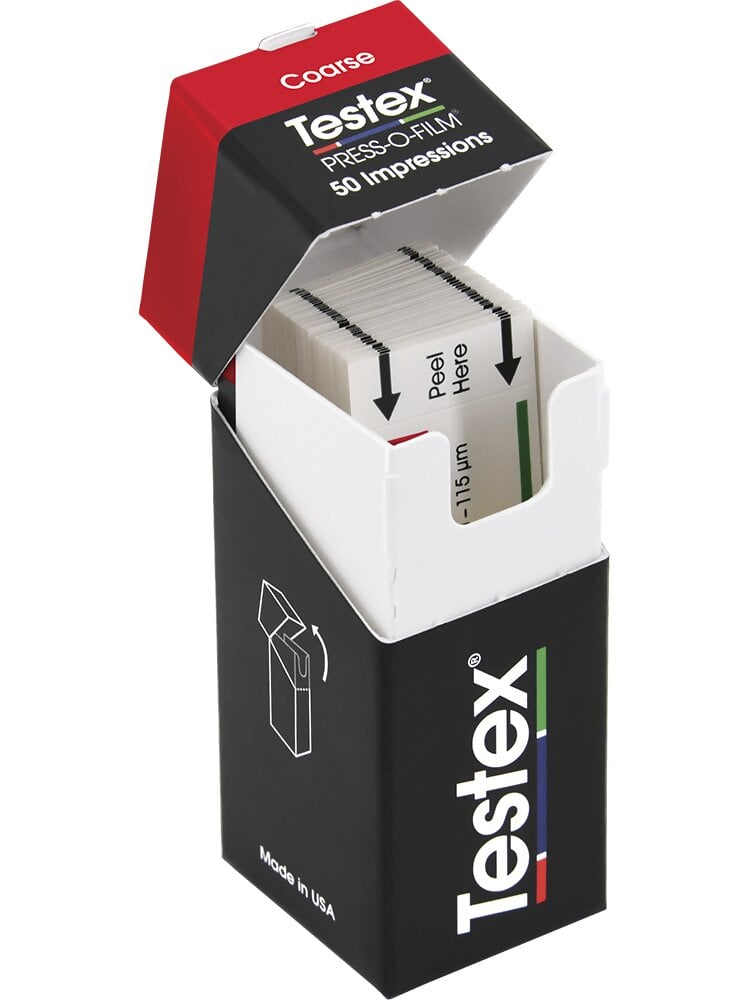 Testex Press-O-Film Replica Tape, Coarse Grade, 0.8 To 2.0 Mils / 20 To 50 Microns, 6 Cartons (6 X 50 Pieces) RTC